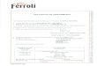 FERROLI - Caldaie, condizionatori ed energie alternative · 2020. 5. 7. · ferroli co Nox OGC Temperatura suprafata Siguranta electrocutare 0,01% - 128 mg/Nmc 151,1 mg/Nmc 0,3 mg/Nmc