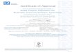 Certificate of Approval · 2020. 1. 16. · Marketing, sales, design, manufacturing, distribution, assembling, installation and service of air/gas compressors, blowers, expanders,