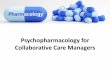 Psychopharmacology for Collaborative Care Managers · 2020. 8. 3. · Could you ask your ... • Insomnia/sleep apnea • Pain, Thyroid disorder • Social determinant – abuse,