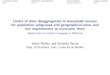 Limits of data disaggregation in household surveys for population … · 2019. 10. 11. · Limits of data disaggregation in household surveys for population subgroups and geographical
