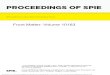 PROCEEDINGS OF SPIE PROCEEDINGS OF SPIE Volume 10163 Proceedings of SPIE 0277-786X, V. 10163 SPIE is