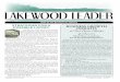 THe Lakewood Leader Lakewood Leader…check out our website at Drowning is the leading cause of unintentional injury-related death in children ages 1-4 Drowning is the 2nd leading
