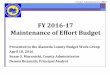 FY 2016-17 Maintenance of Effort Budget...County Administrator’s Office Board- Approved FY 2016-17 Budget Policy Adopt the Final Budget no later than June 30, 2016 Continue the Fiscal