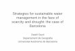Strategies for sustainable water management in the face of … · 2009. 11. 18. · Urban Density and domestic water consumption Relació entre el consum facturat d'aigua domèstica