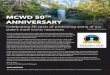 MCWD 50TH ANNIVERSARY...the MCWD and its partners achieved significant and lasting results. This spirit of partnership can be seen today as the MCWD embarks on a joint effort with