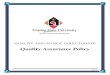 Quality Assurance Policy - Lupane State LSU QAP 2016 001 (Draft) Page 5 ABBREVIATIONS 1. Quality Assurance (QA) 2. Quality Circle (QC) 3. Quality Assurance Directorate (QAD) 4. Internal