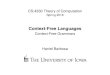 Context-Free Grammars Haniel Barbosa - University of Iowahomepage.divms.uiowa.edu/~hbarbosa/teaching/cs4330/notes/06-ctx-free.pdfContext-Free Grammars (CFG) B There are languages,