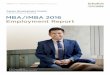 Schulich School of Business MBA/IMBA 2016 Employment Report · 2019. 7. 19. · 2 Schulich School of Business Career Development Centre MBA/IMBA Employment and Salary Report 2016