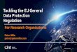 Tackling the EU General Data Protection Regulation · 2019. 6. 25. · The EU General Data Protection Regulation(GDPR): • Officially known as Regulation (EU) 2016/679 • Replaces