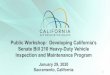 Public Workshop: Developing California’s Senate Bill 210 ... · 29.01.2020  · Senate Bill 210 Heavy-Duty Vehicle Inspection and Maintenance Program January 29, 2020 Sacramento,