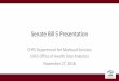 Senate Bill 5 Presentation - Legislative Research Commission€¦ · Senate Bill 5 Presentation CHFS Department for Medicaid Services CHFS Office of Health Data Analytics November