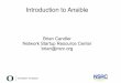 Introduction to Ansible · Introduction to Ansible Brian Candler Network Startup Resource Center brian@nsrc.org