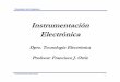 Dpto. Tecnología Electrónica Profesor: Francisco J. Ortiz · 2013. 6. 27. · Instrumentación Electrónica Presentación de la Asignatura 2 INSTRUMENTACIÓN ELECTRÓNICA Intensificación