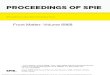 PROCEEDINGS OF SPIE · PDF file PROCEEDINGS OF SPIE Volume 6968 Proceedings of SPIE, 0277-786X, v. 6968 SPIE is an international society advancing an interdisciplinary approach to