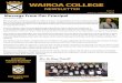 WAIROA COLLEGE · Wairoa College will host other schools in the area throughout the year as part of Manual. They cover food technology, textiles, digital technology and science. This
