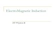 ElectroMagnetic Inductionheysda.com/uploads/8/0/5/6/80560080/apphysicsb... · 2016. 6. 22. · ElectroMagnetic Induction AP Physics B . What is E/M Induction? Electromagnetic Induction