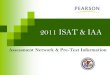 2011 ISAT & IAAIMPORTANT INFORMATION 2010-2011 The writing assessment has been suspended for the spring 2011 ISAT & IAA for grades 3, 5, 6, and 8. Grade 11 IAA will be assessed in