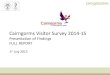 Cairngorms Visitor Survey 2014- 15 - Cairngorms National Park · the volume and value of visitors to the overall National Park area, as well as key sub areas 3 To understand visitors