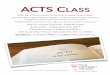 ACTS Cstorage.cloversites.com/.../documents/ActClassFlyer2015.pdf · ACTS CLASS What was it like to be part of the early Christian communities? How can their witness help me today?