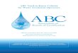 ABC e edto-KnowCriteria forWater Treatment Operators · by ABC for the first time in 1982. ABC periodically re-evaluates the need-to-know criteria to ensure it reflects current technology