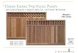 Classic Lattice Top Fence Panels - CedarlineClassic Solid Fence Panel 6x8 Classic Solid Panel with 2x4 Frame 1x4 T&G Boards 1x6 T&G Boards Western Red Cedar 4’x8’ (43”H x 96”W)