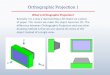 Orthographic Projection 1€¦ · Orthographic Projection 2 You have already learned about Orthographic Projection in 1st Year and how to represent a three-dimensional object on a