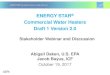 Commercial Water Heaters Draft 1 Version 2.0 Webinar Slides...Draft, barring any substantial changes from Draft 1 • Once finalized, products may be certified to Version 2.0 immediately