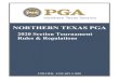 2020 NTPGA - Tournament Rules & Regulations...Rules of Golf Any Participant in a Section tournament who breaches the Rules of Golf or Local Rules in effect for the conduct of such