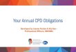 Your Annual CPD Obligations · 2020. 4. 30. · CPD Activities • You must keep records of your CPD activities for a period of five years from the date you completed the CPD. •