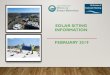 SOLAR SITING INFORMATION FEBRUARY 2019...Kinds of Solar Energy Systems Solar Carports ... Construction – Public Utilities and Carriers Office, Warwick Westerly - Shopping Plaza Center,