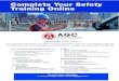 Complete Your Safety Training Online - AGC Florida East ...€¦ · Complete Your Safety Training Online Confined Space: • Confined Space Entry Training ... •MEWPs for Managers