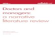 Doctors and managers a narrative literature review · change. This narrative literature review looks at empirical studies on perceptions of doctor–manager relationships at medical