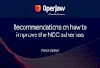 Recommendations on how to improve the NDC schemas 9...NDC version 17.2 18.1 18.2 Amount of JAXB classes 796 16301 3517 (after optimization) 4021 Amount of duplicate classes 783* (could