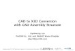 CAD to X3D Conversion with CAD Assembly Structure · Conversion of a CATIA CAD assembly, “Hub”. Assembly structure information from assembly and sub-assembly Geometry information