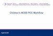 Children’s HCBS POC Workflowthe POC is achieving those goals •C-YES will maintain the POC for children who opt-out of Health Home who are not enrolled in MMCP MMCP •For children/youth