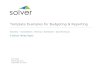 Template Examples for Budgeting & Reporting€¦ · Template Examples for Budgeting & Reporting ... Solver