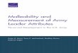 Malleability and Measurement of Army Leader Attributes · 2.7. Summary of Research on Malleability and Common Mae us t ce l ntl eI : s e r..... 42. xii Malleability and Measurement