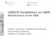 UNECE Guidelines on SBR€¦ · Guidelines on SBR / Maintenance of the SBR 9 Natalia Dorontsova, Fabio Tomasini, Paul-André Salamin, Fabio Tomasini, Astana, October 2016 Federal