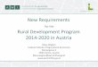 New Requirements - awi.bmnt.gv.at … · Klaus Wagner, ERDN, 3.10.2013, Hateg, RO 16 Arguments for improvement of the situation / arguments for preserving a good situation Specific