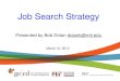 Job Search Strategy · Branding Yourself Develop Effective Communication Percent of employers who reported using social networking sites to research job candidates in Jobvite 2012