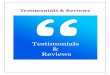 Testimonials & Reviews 2) Testimonial email 3) Testimonial content 4) Testimonial image 5) Company name