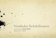 Vestibular RehabilitationAdaptation ↑↓ Changes in gain of vestibulo-ocular reflex (VOR) (induced by convergence or inverted prisms) Substitution ← → Vestibular by visual or