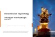 Directional reporting Analyst workshops€¦ · 2016 Bridge IFRS to Directional Step 1 : Proportional consolidation In the first step, Vessel JVs are each consolidated at SBM Offshore’s