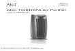Alen T500 HEPA Air Purifier - Air Treatment Products ... · HEPA Air Purifier USER MANUAL To Buy: Visit sylvane.com or call 1-800-934-9194 For Product Support: Contact Alen Corp