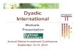 Dyadic International · *Source: Abengoa Bioenergy PowerPoint presentation on 11/17/2009 at the Cellulosic Biofuels Summit 2010, Washington DC . 12. Dyadic’s International Initiative
