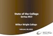 State of the College - City Colleges of Chicago€¦ · Taft Foreman Prosser Source: Openbook Enrollment Report (pulled 1/21/15) Sources of Incoming Wright Students FACT: Wright College