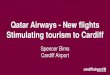 Qatar Airways - New flights Stimulating tourism to Cardiff · Duty free shopping offering includes Welsh products 4 global Car hire brands –easy walking distance Expanded Departure