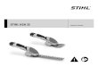 STIHL HSA 25 · Svetlosne diode (LED) na punjaču 10 Demontaža noža makaza 10 Montaža noža makaza 11 Uključivanje uređaja 11 Isključivanje uređaja 12 Čuvanje uređaja 13