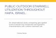 PUBLIC OUTDOOR STAIRWELL UTILIZATION THROUGHOUT HAIFA, ISRAEL · Objectives • Establish a baseline for the utilization rates of outdoor stairwells among different neighborhoods