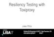 Resiliency Testing with Toxiproxy · A ﬂash sale takes down redis while a deploy is going out. Remove the dependency! Application boot relies on redis!? A ﬂash sale takes down